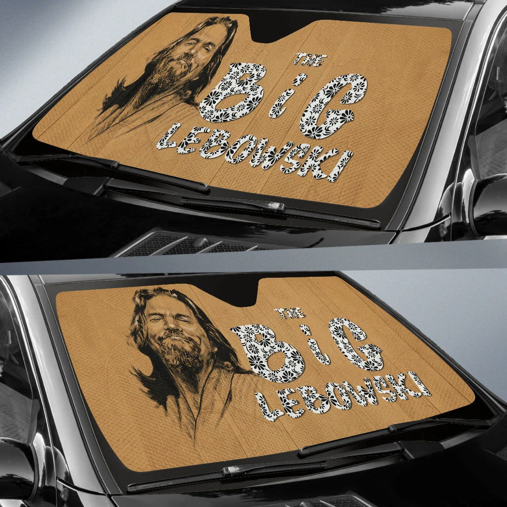 The Big Lebowski Car Sun Shade The Big Lebowski Character And Flower Winshield Sun Shade Yellow
