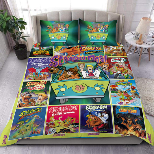Scooby-Doo Bedding Set Scooby-Doo All Movies Pattern Duvet Covers Colorful Unique Gift