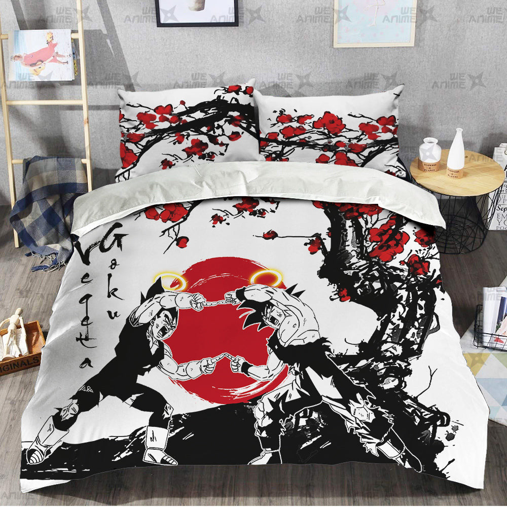 Vegeta x Goku Japanese Edition Bedding Set Anime Room