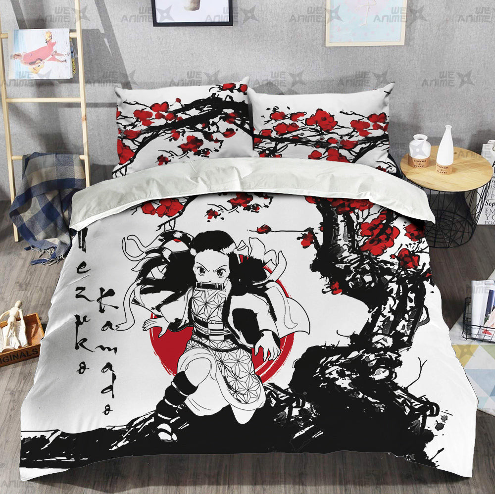 Nezuko Kamado Japanese Edition Bedding Set Anime Room