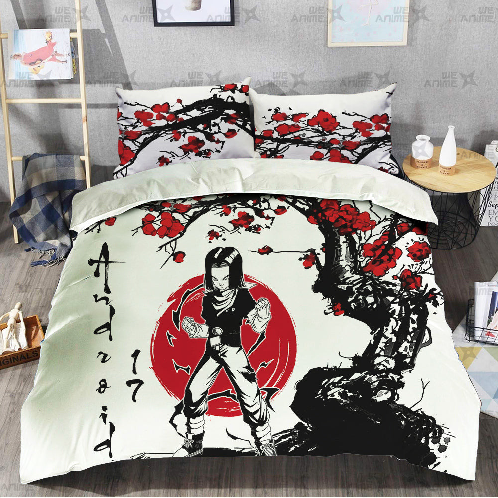 Android 17 Bedding Set Custom Japan Style Anime
