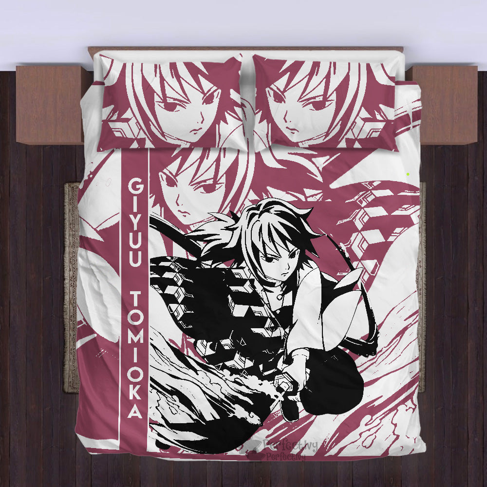 Giyuu Tomioka Bedding Set Custom Anime