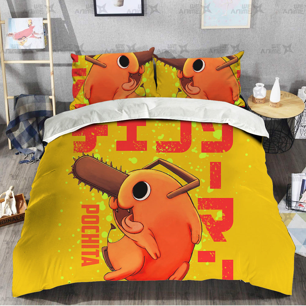 Pochita Bedding Set Custom Chainsaw Man