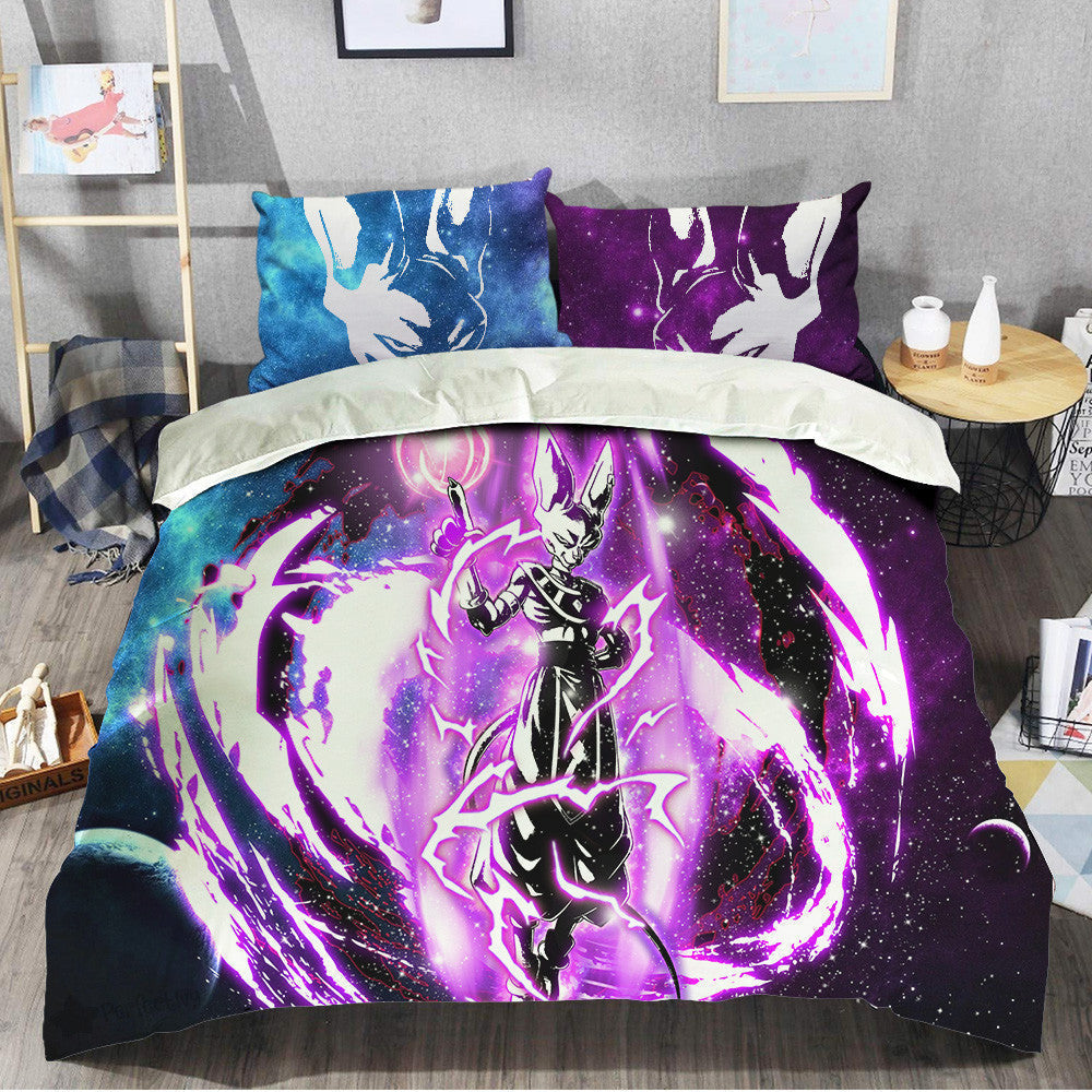 Beerus Bedding Set Custom Galaxy Anime Room Decor
