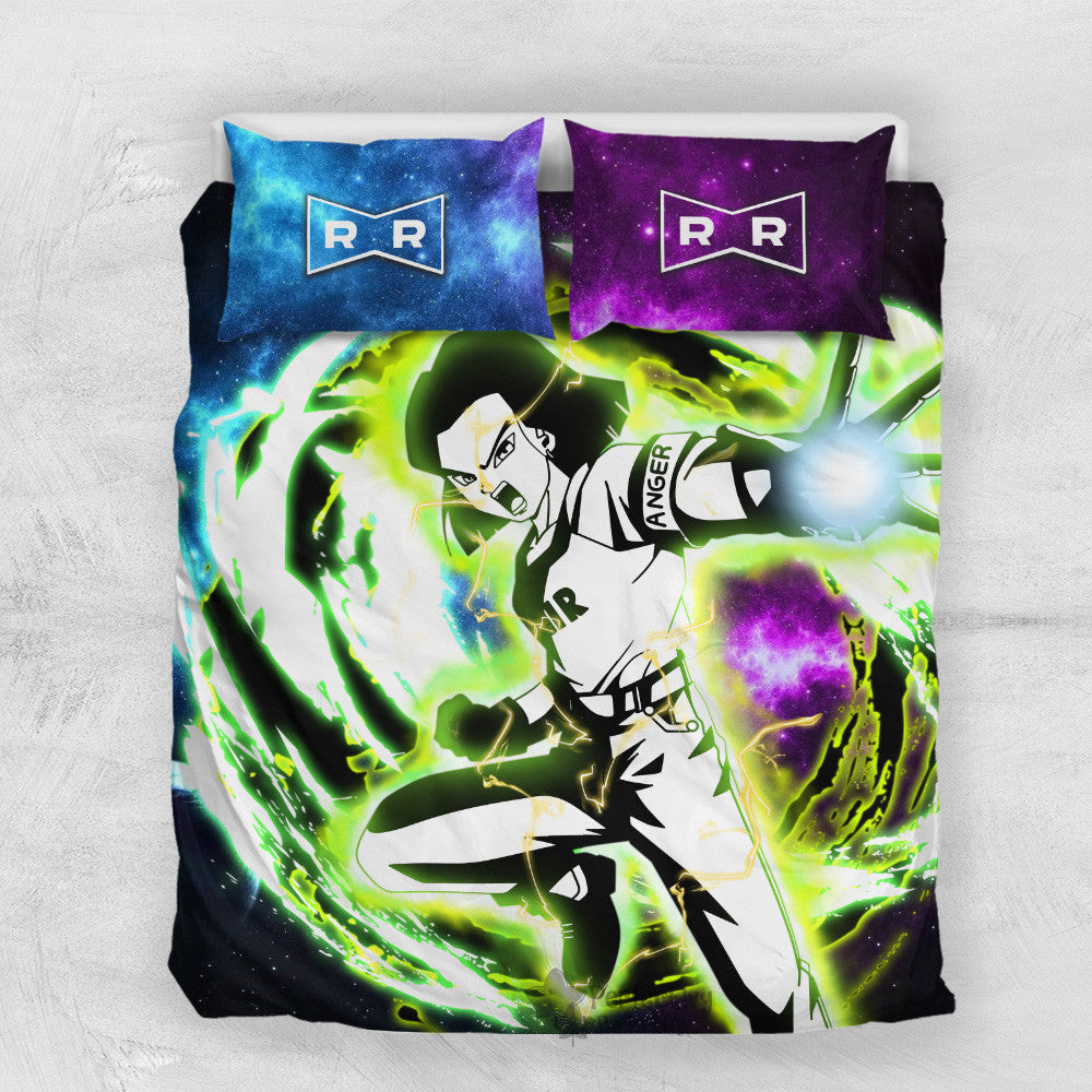 Android 17 Bedding Set Custom Galaxy Anime Room Decor