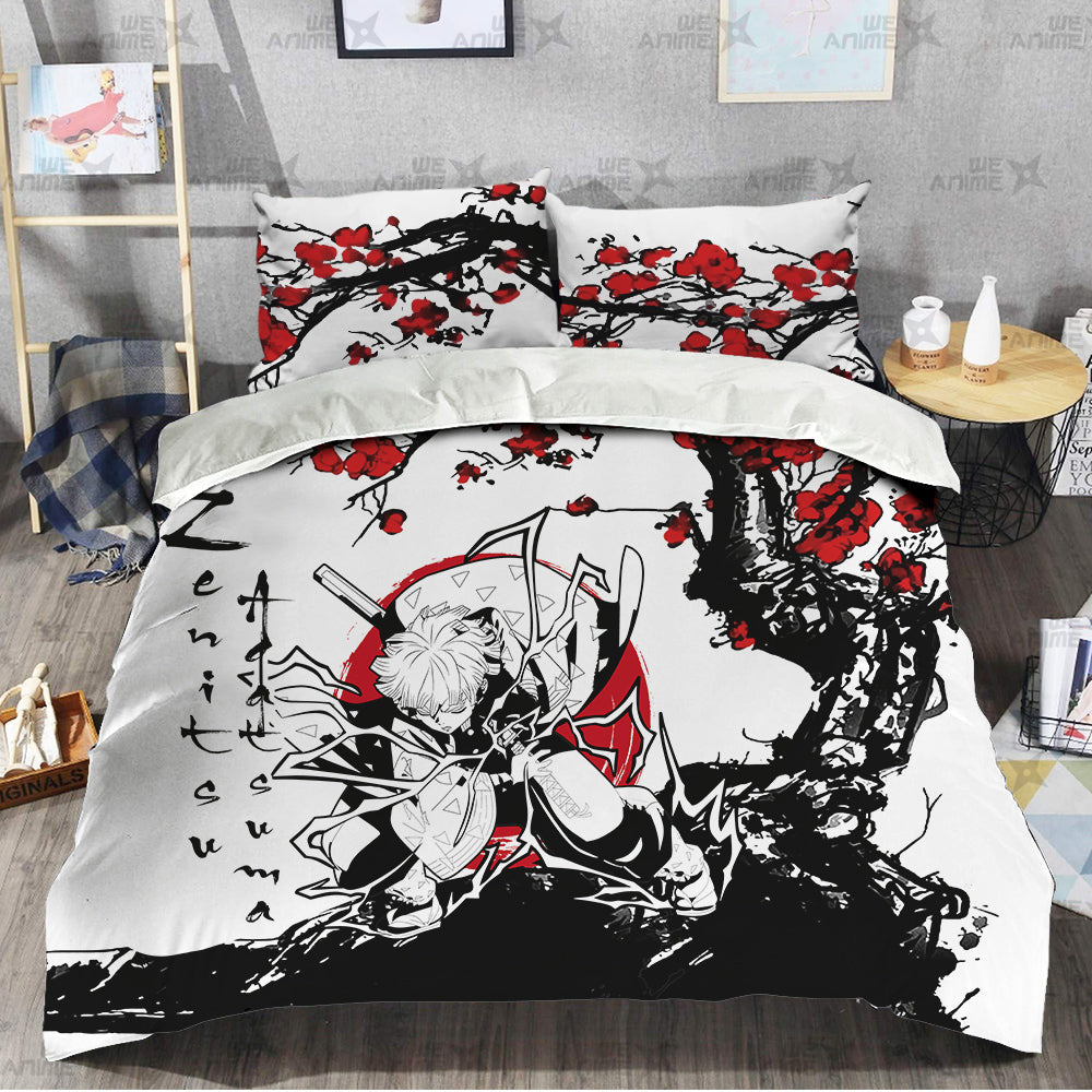 Zenitsu Agatsuma Japanese Edition Bedding Set Anime Room