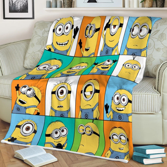 Minions Blanket All Minions Characters Despicable Me Blanket Colorful