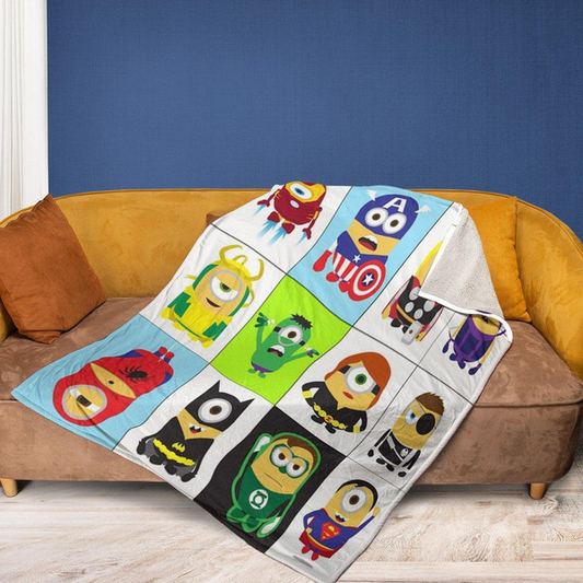 Minions Blanket Minions Despicable Me Avengers Blanket Colorful