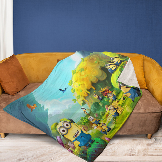 Minions Blanket Minions Picnic Vacation Graphic Blanket Colorful
