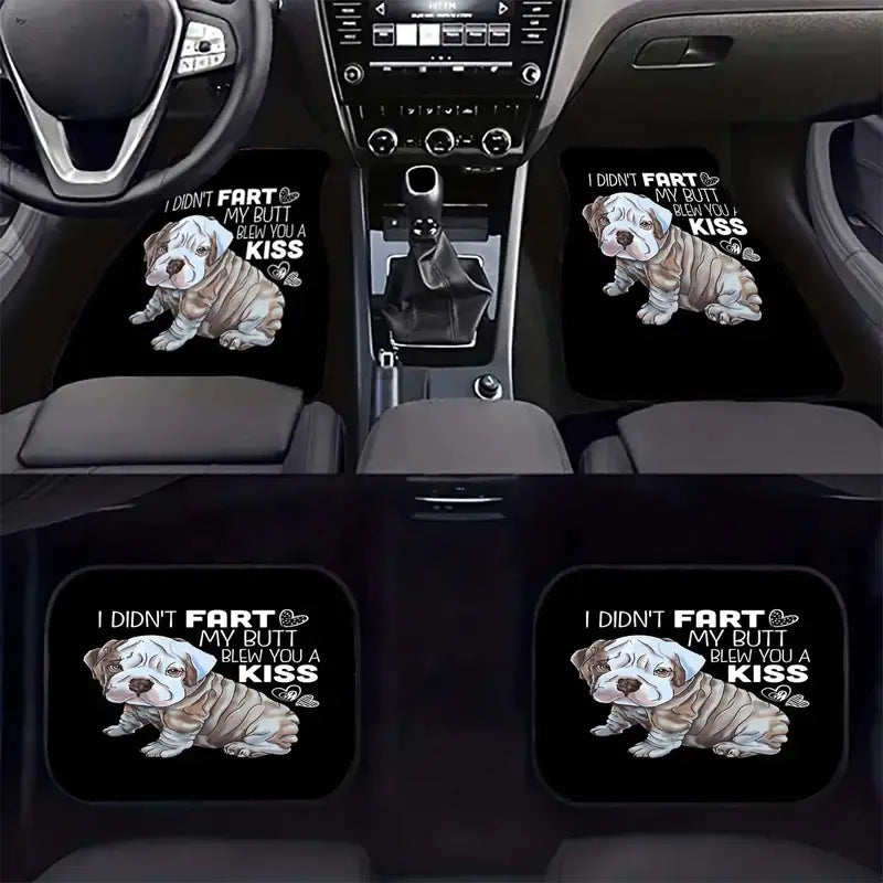 Dog Car Floor Mats I Didn't Fart My Butt Just Blew You A Kiss Cute Dog Car Mats