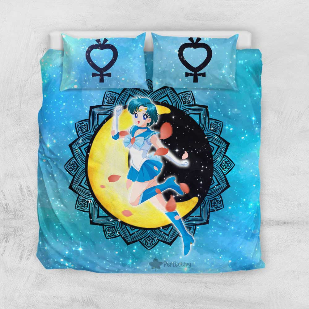 Sailor Mercury Bedding Set Custom Sailor Moon