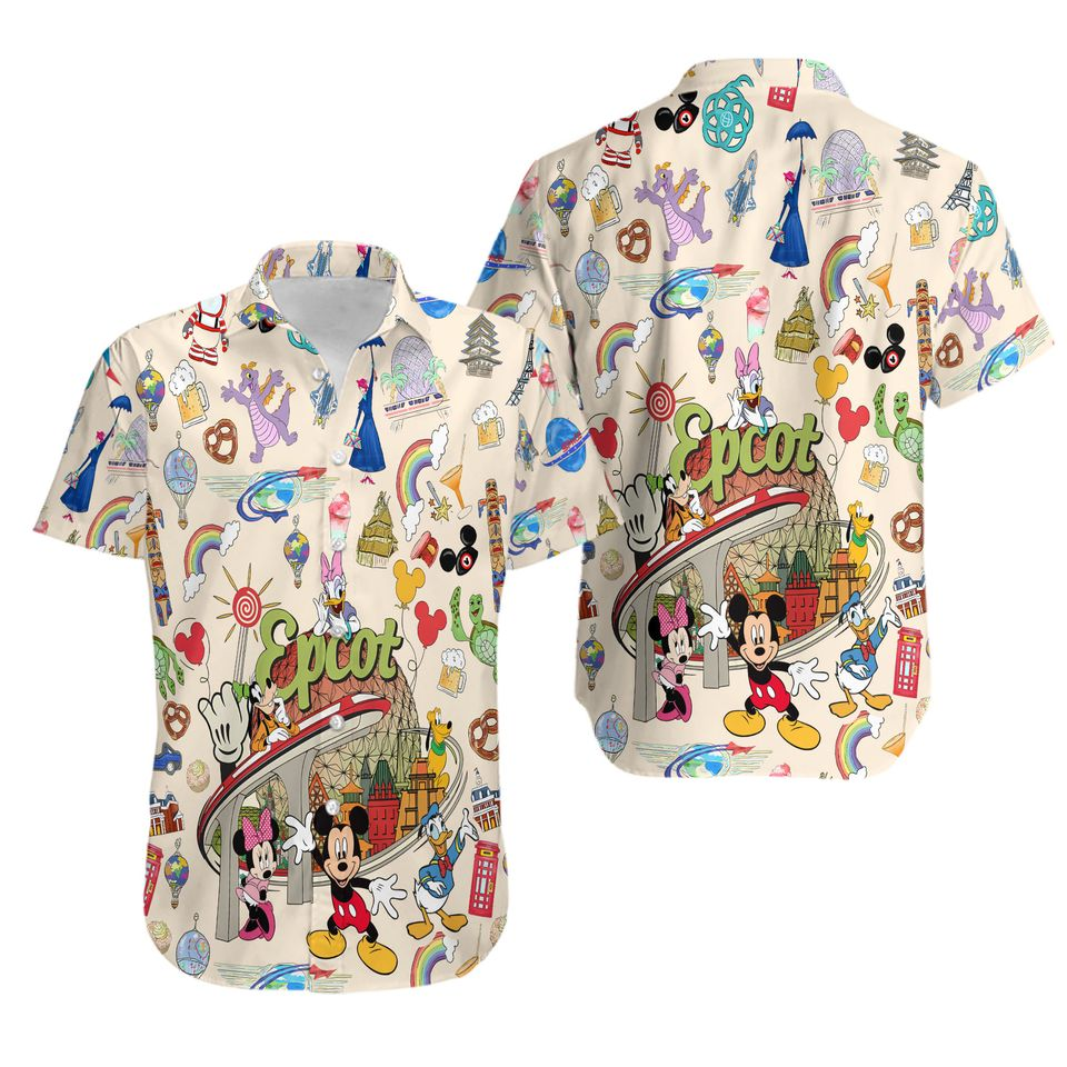 DN Hawaii Shirt DN Figment And Characters Pattern Hawaiian Shirt Colorful Unisex