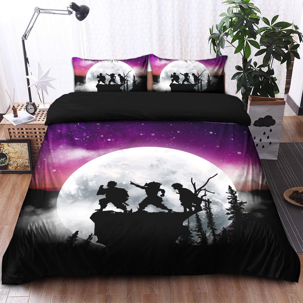 Demon Slayer Kimetsu No Yaiba Anime Moon Night Galaxy Bedding Set