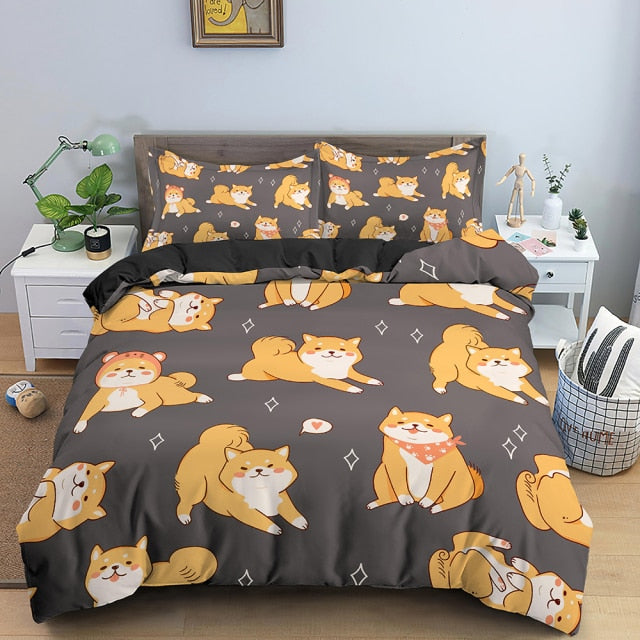 Cute Shiba Bedding Set