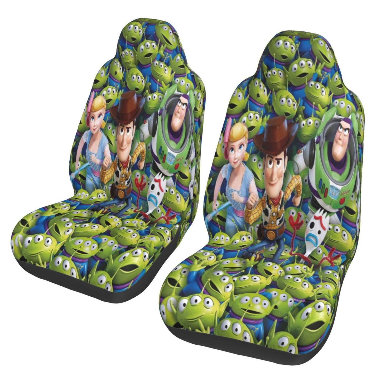 Toy Story Car Seat Covers DN Woody Buzz Bo Peep Alien Pattern Seat Covers Colorful