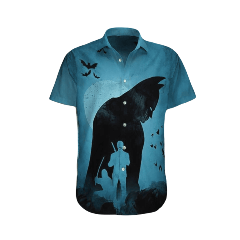 Batman Hawaii Shirt DC Batman And Character Silhouette Hawaiian Shirt Black Blue Unisex