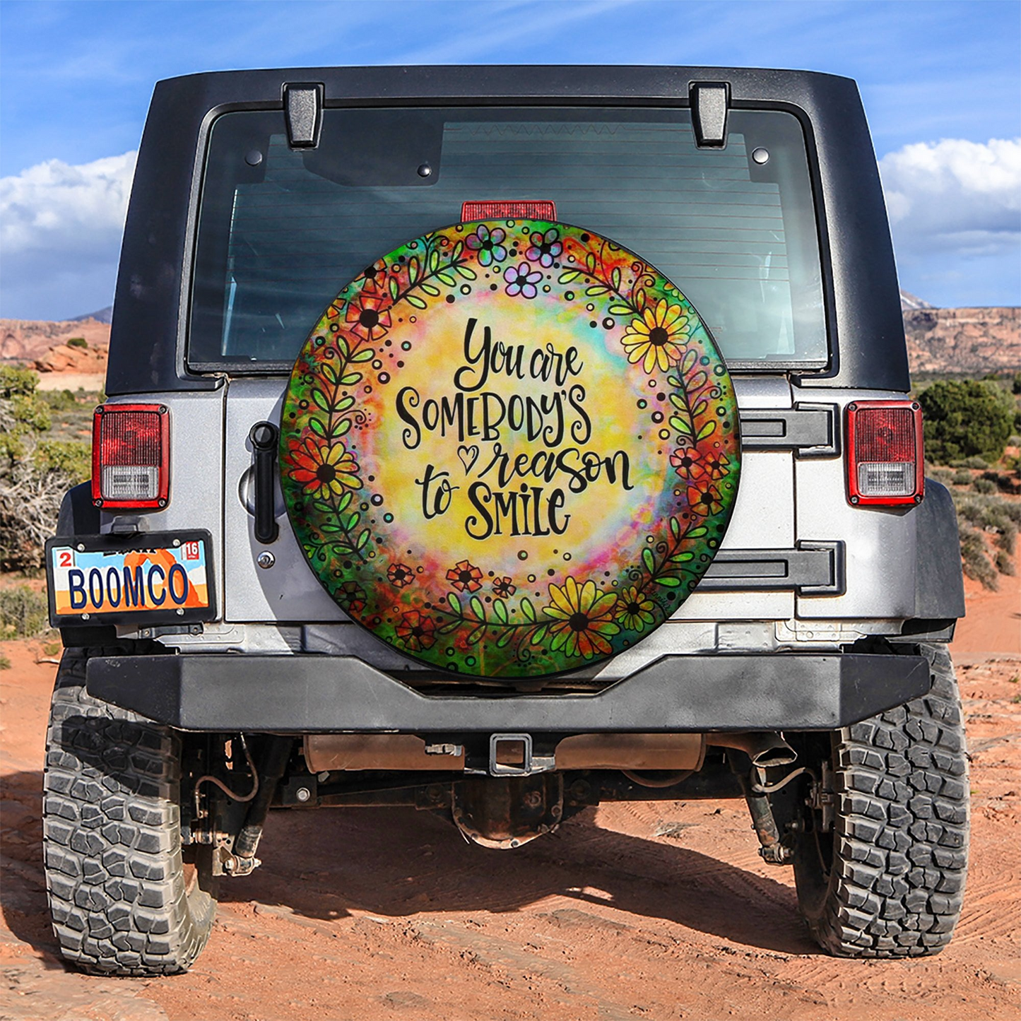Hippie Spare Tire Cover You Are Somebody Reason To Smile Tire Covers Colorful