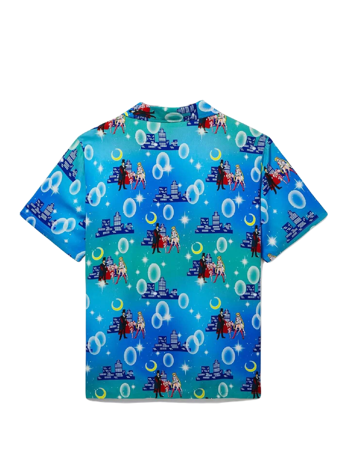 Sailor Moon Hawaii Shirt Guardian Sailor Moon Nighttime Hawaiian Shirt Blue Unisex