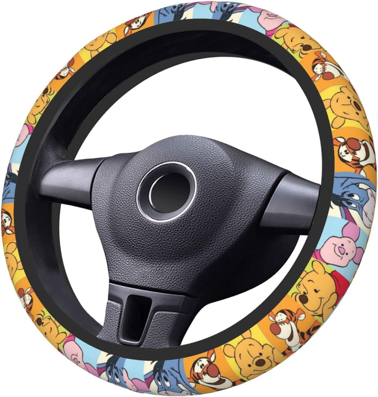 WTP Steering Wheel Cover WTP And All Characters Pattern Driving Wheel Cover Colorful
