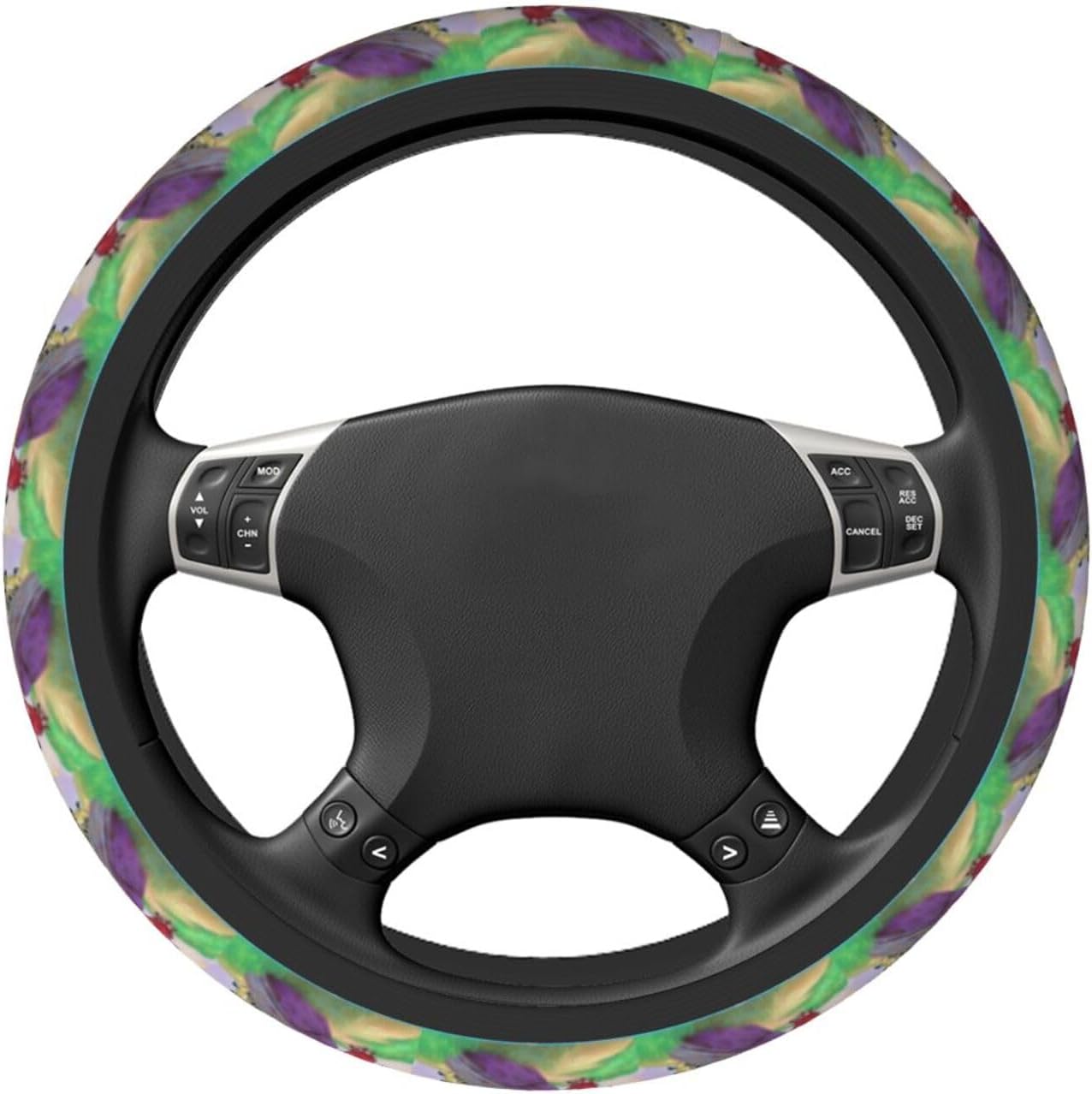 LK Steering Wheel Cover Simba Standing High On The Rock Driving Wheel Cover Colorful