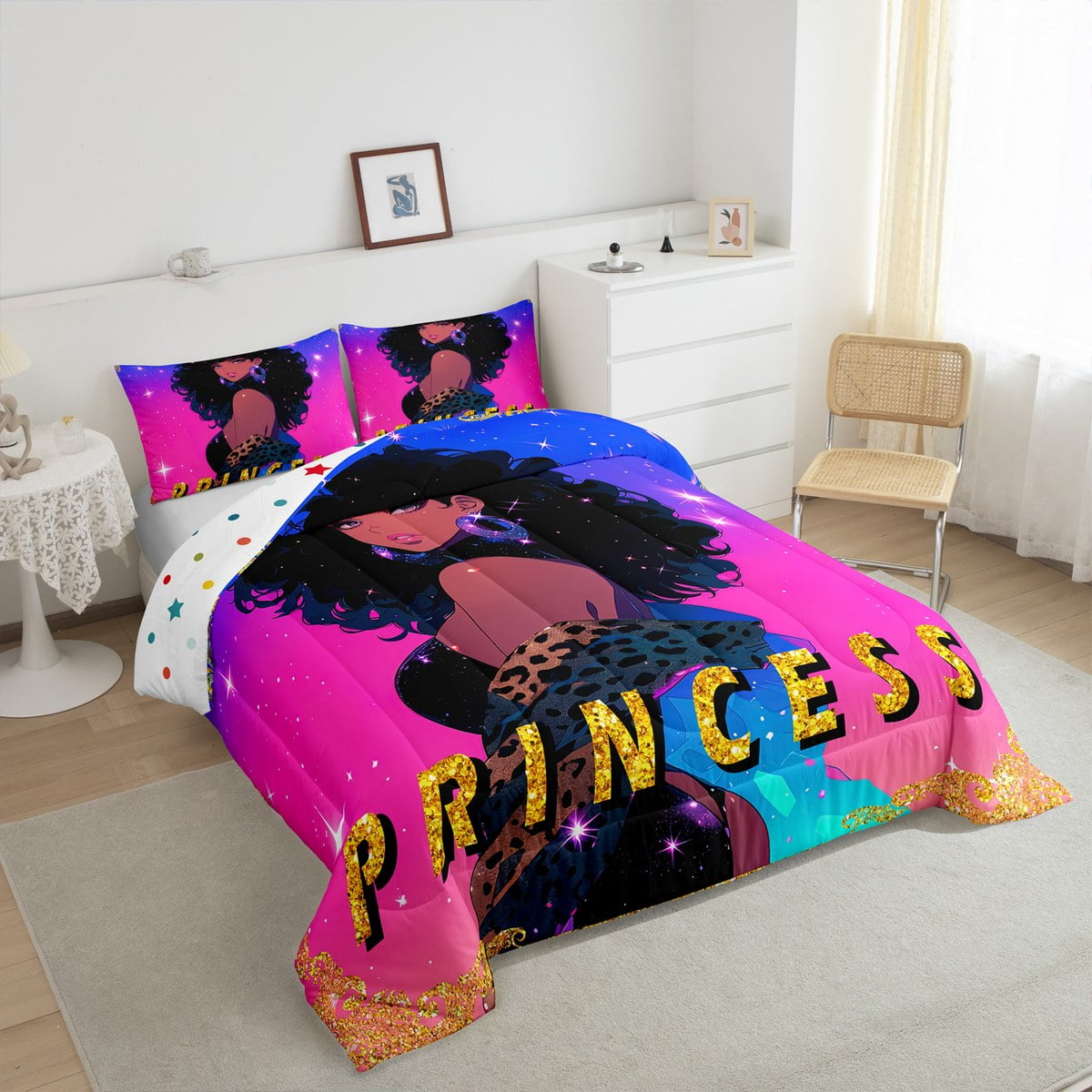 Africa Americans Bedding Set Africa Americans Princess Graphic Duvet Covers Colorful Unique Gift