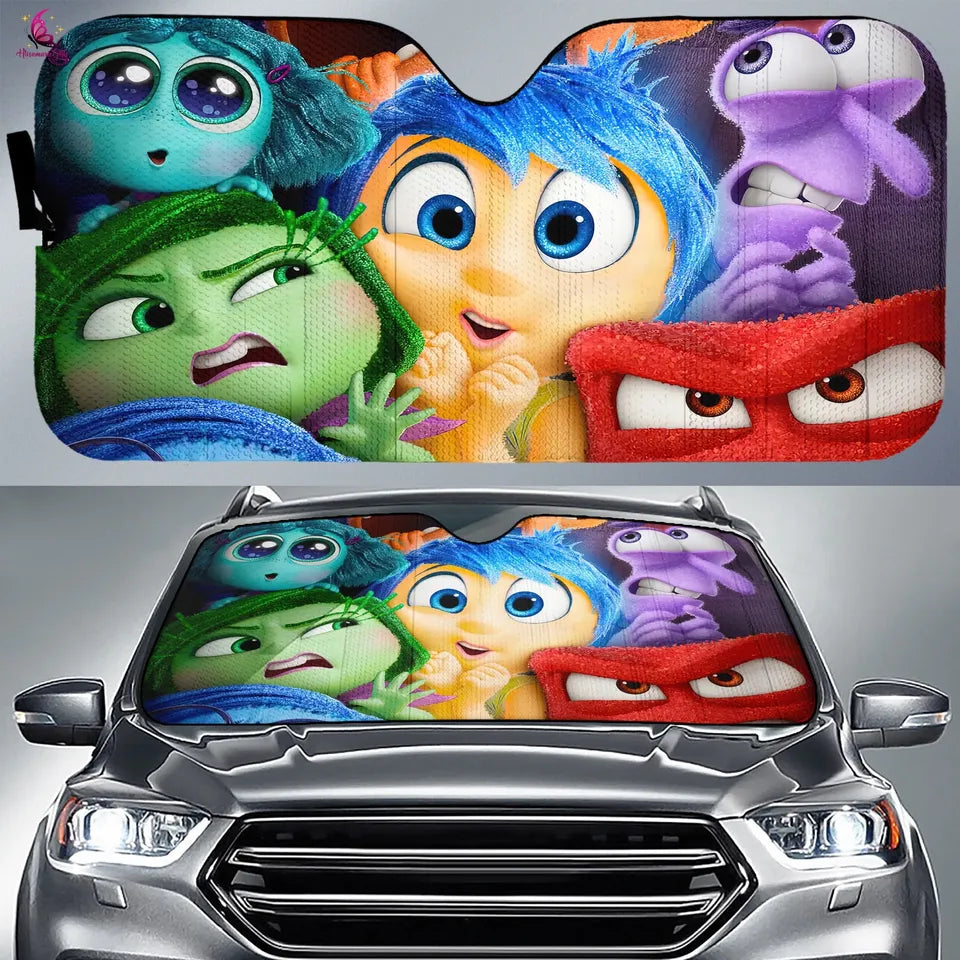 Inside Out Car Sun Shade All Emotions Inside Out Winshield Sun Shade Colorful