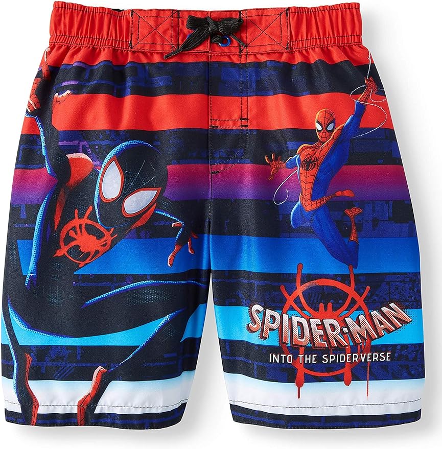 Red Spiderman Printed Shorts main image 1