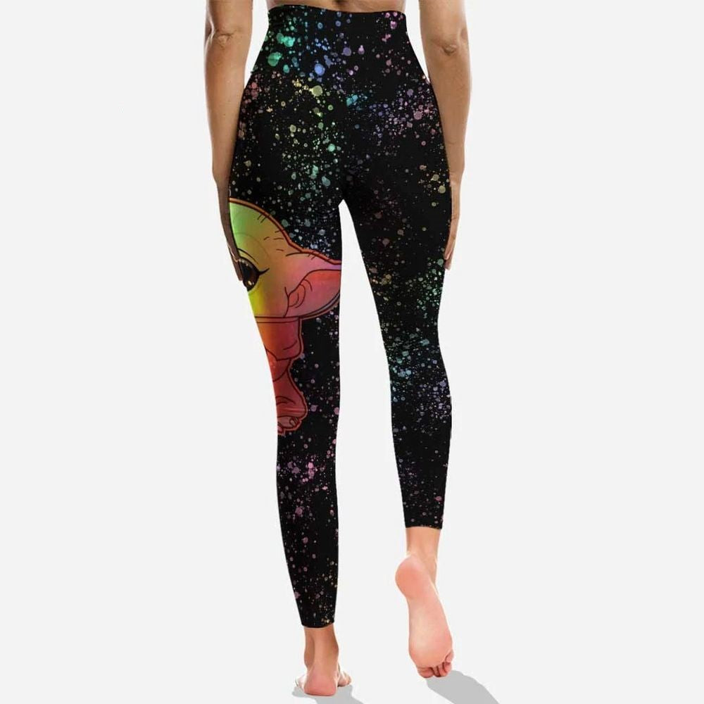 SW Leggings Baby Yoda Too Cute I Am High Waisted Legging Black For Women