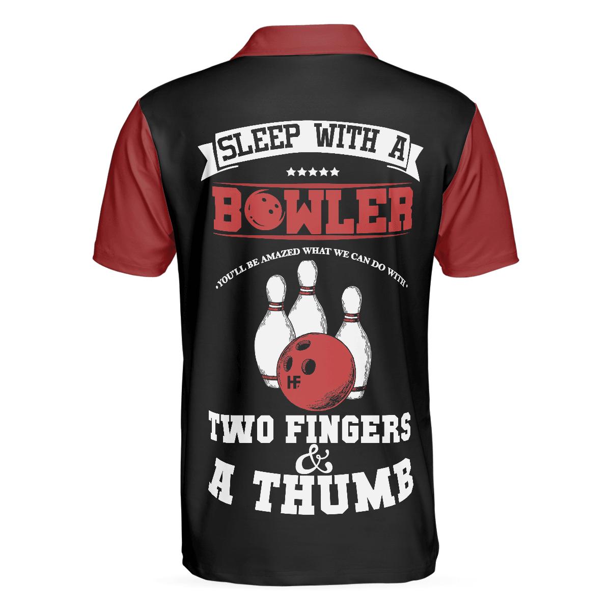 Bowling Polo Shirt Sleep With A Bowler Boys Polo Shirts Black Red