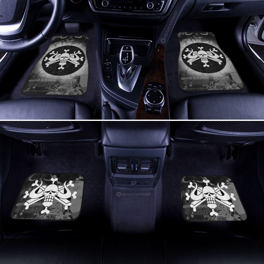 One Piece Car Mats One Piece The Beast Pirate Flag Car Floor Mats Black Gray