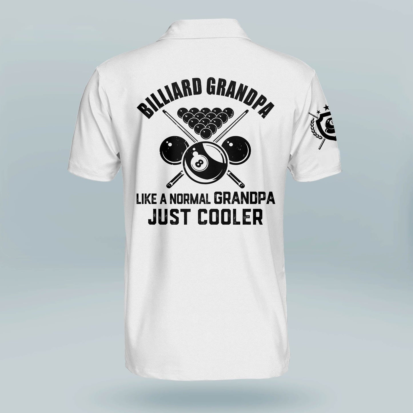 Billard Polo Shirt Like A Normal Grandpa Just Cooler Billiard Boys Polo Shirts Black White