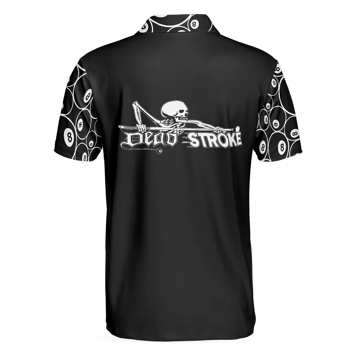 Billard Polo Shirt Billiards Skeleton Dead Stroke Boys Polo Shirts Black