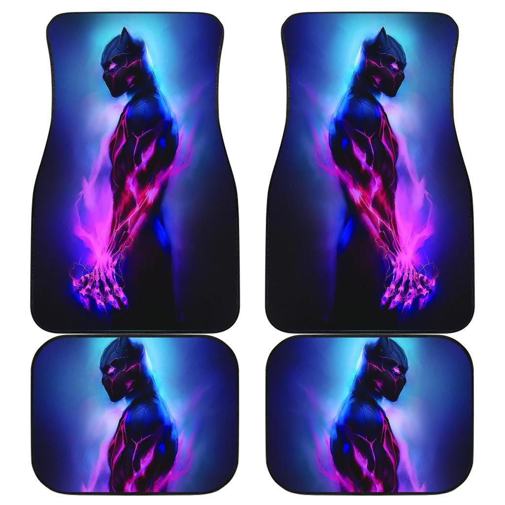 MV Car Floor Mats Cool Black Panther Superhero Power MV Car Mats
