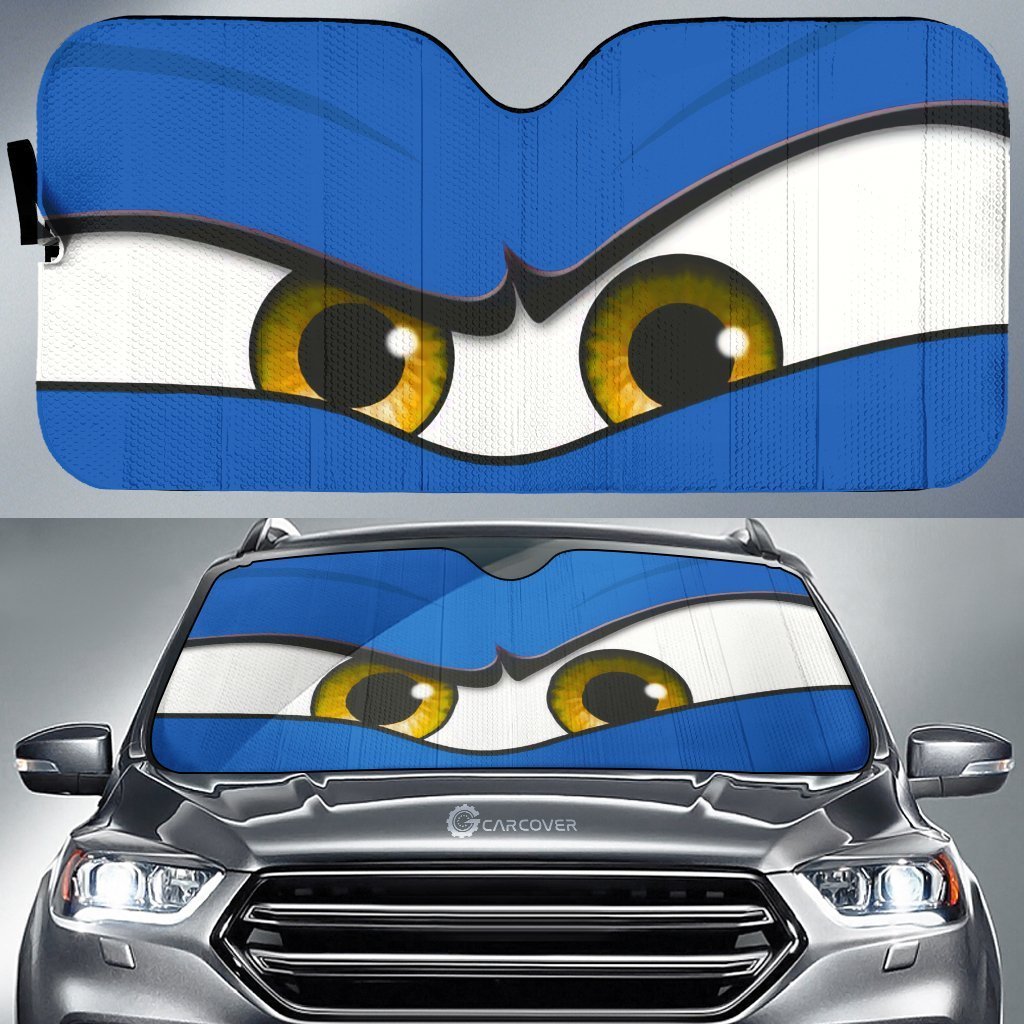 Blue Angry Eyes Car Sunshade Custom Car Accessories