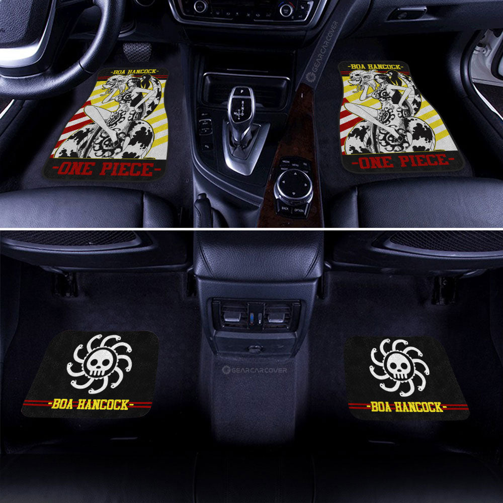 One Piece Car Mats One Piece Character Boa Hancock Symbol Car Floor Mats Colorful