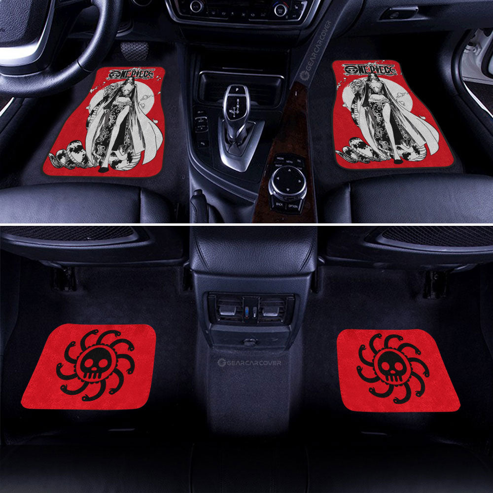 One Piece Car Mats One Piece Boa Hancock Character Symbol Car Floor Mats Red White