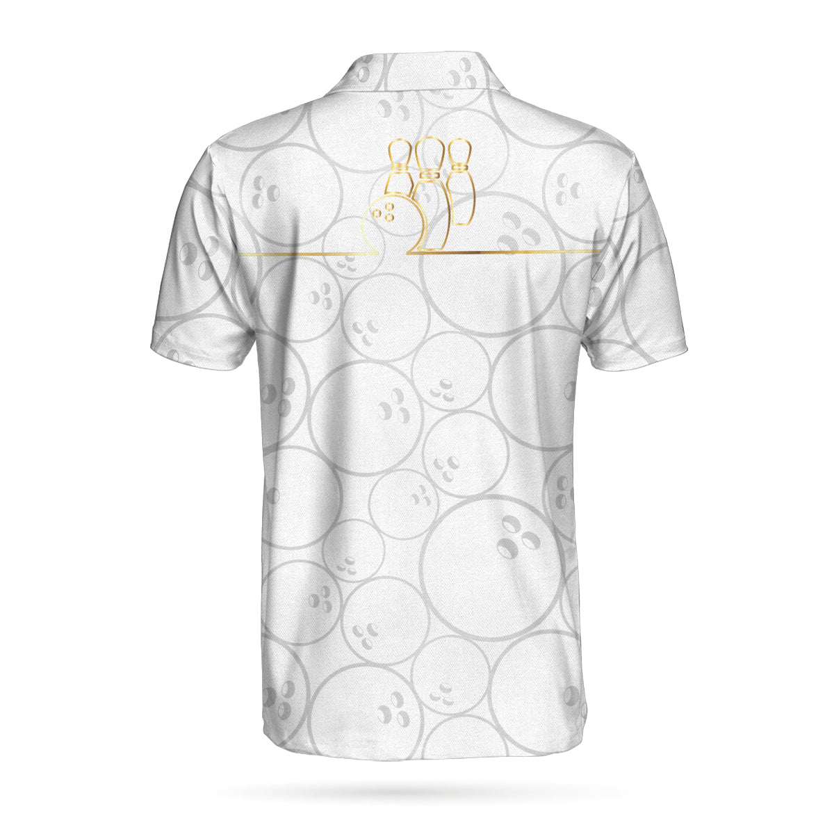 Bowling Polo Shirt Bowling Ball American Flag Pattern Boys Polo Shirts White