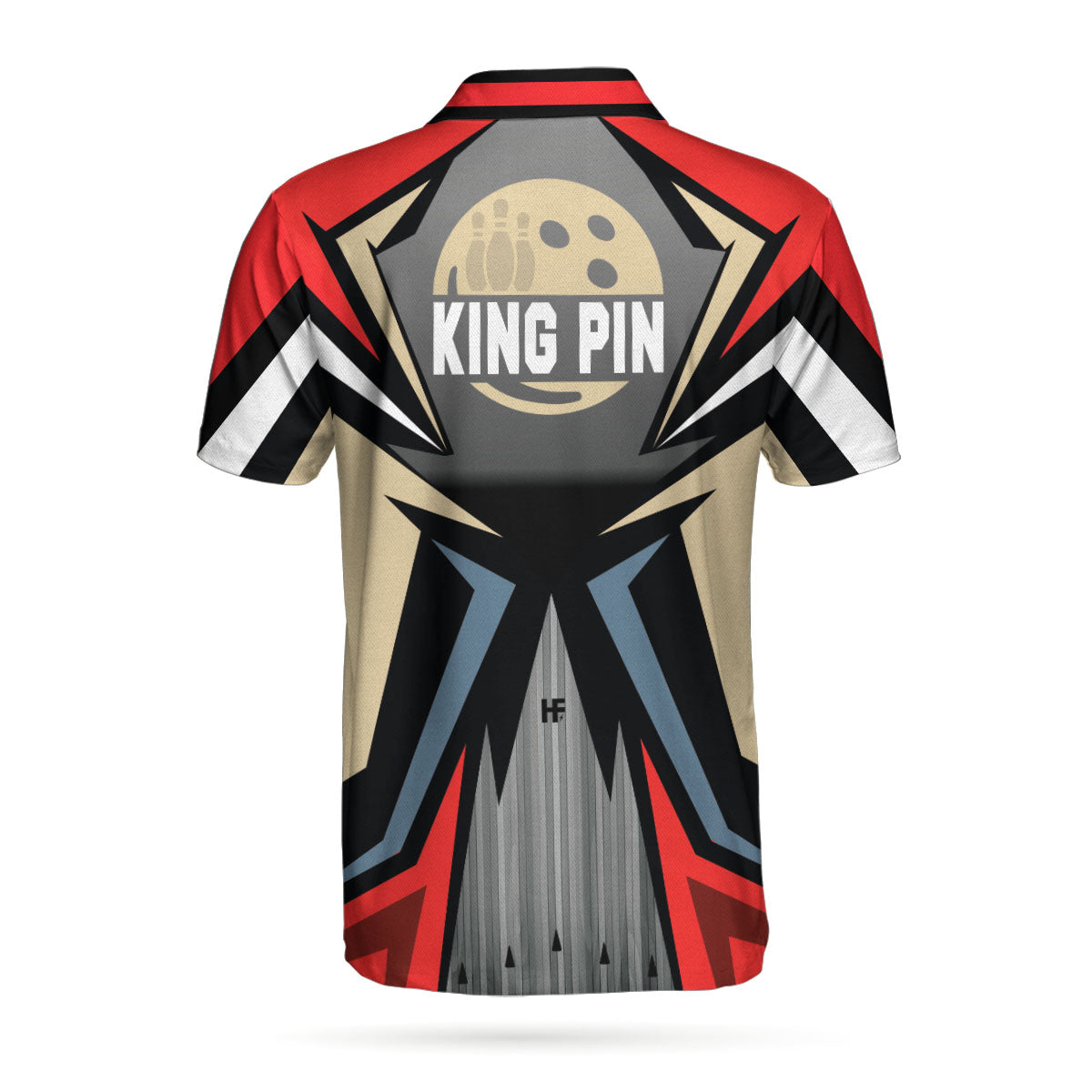 Bowling Polo Shirt Bowling King Pin Pattern Boys Polo Shirts Colorful