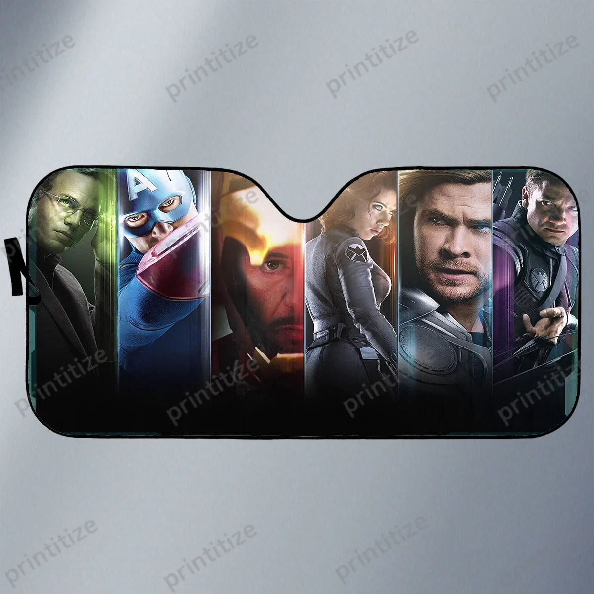 MV Car Sun Shade Avengers The Original 6 Team Winshield Sun Shade Colorful
