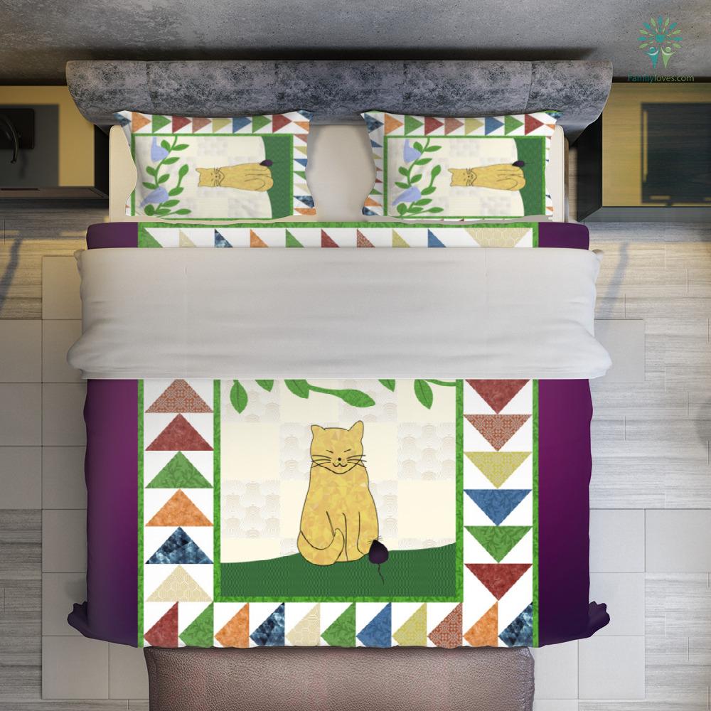 Cat Bedding Set Cartoon Cat You Kinda Pawsome Duvet Covers Colorful Unique Gift