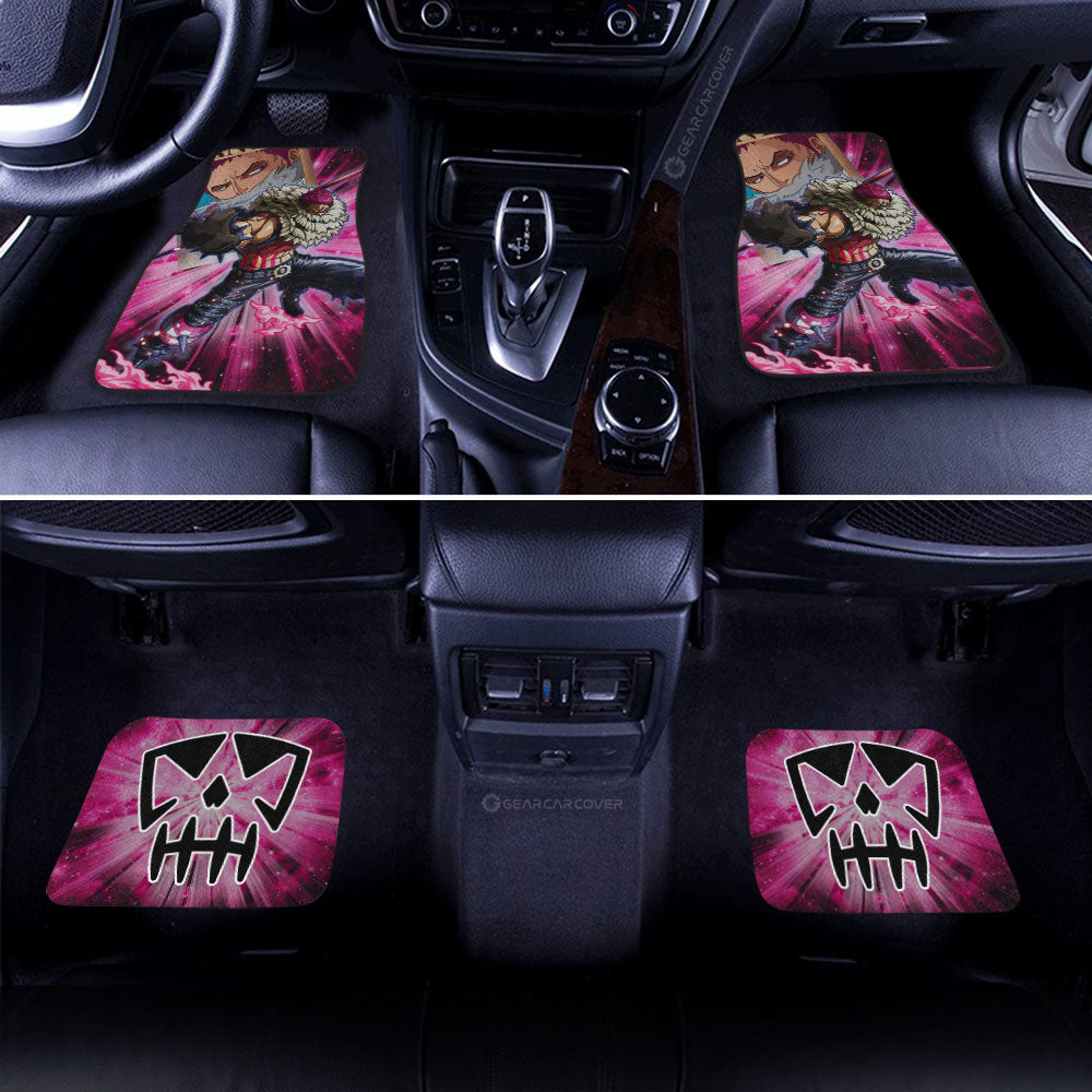 One Piece Car Mats Charlotte Katakuri And Wanted Poster Graphic Car Floor Mats Pink