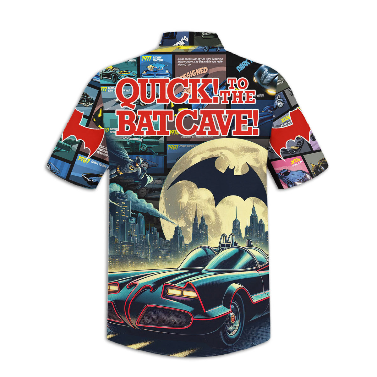 Batman Hawaii Shirt DC Batman Quick To The BatCave Hawaiian Shirt Blue Black Unisex
