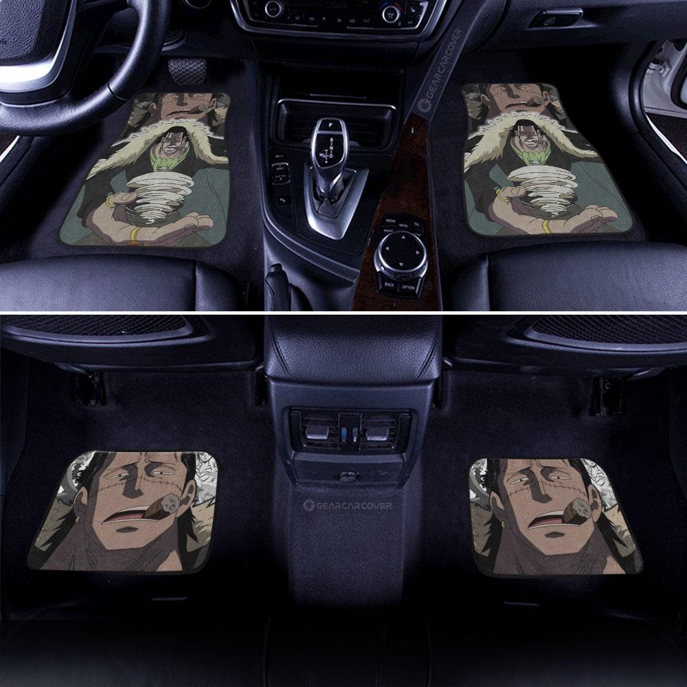 One Piece Car Mats One Piece Crocodile Character Face Graphic Car Floor Mats Colorful