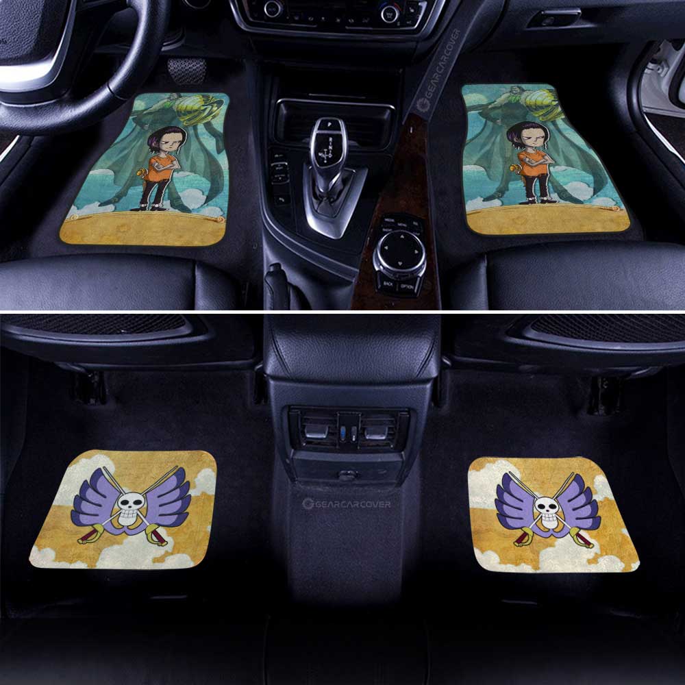 One Piece Car Mats Cute Young Crocodile Jolly Roger Symbol Car Floor Mats Colorful