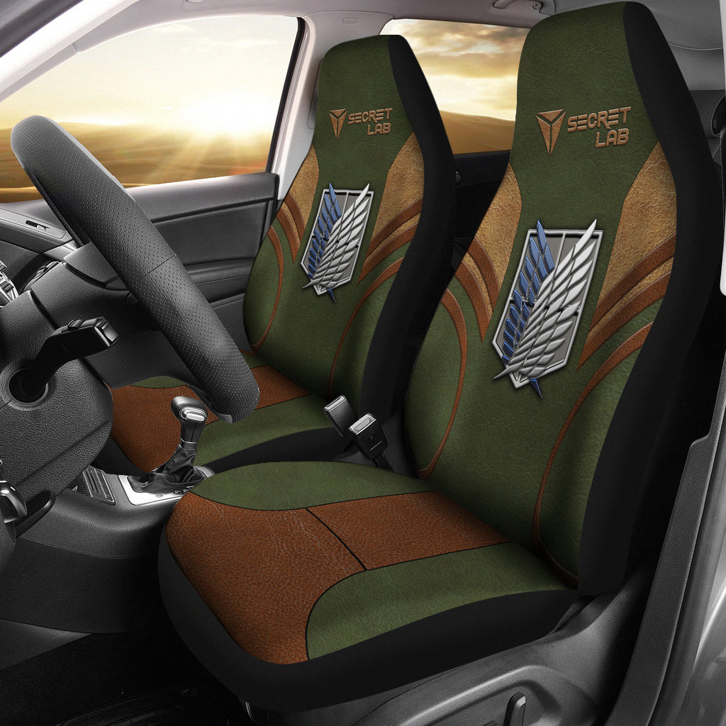 Attack On Titan Car Seat Covers Attack On Titan Secret Lab Seat Covers Green