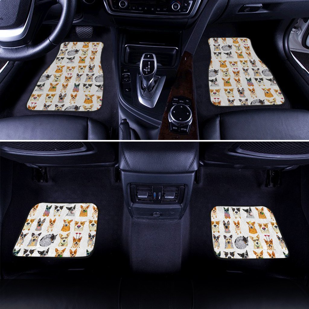 Dog Car Floor Mats All Types Of Cute Dog Faces Pattern Car Mats