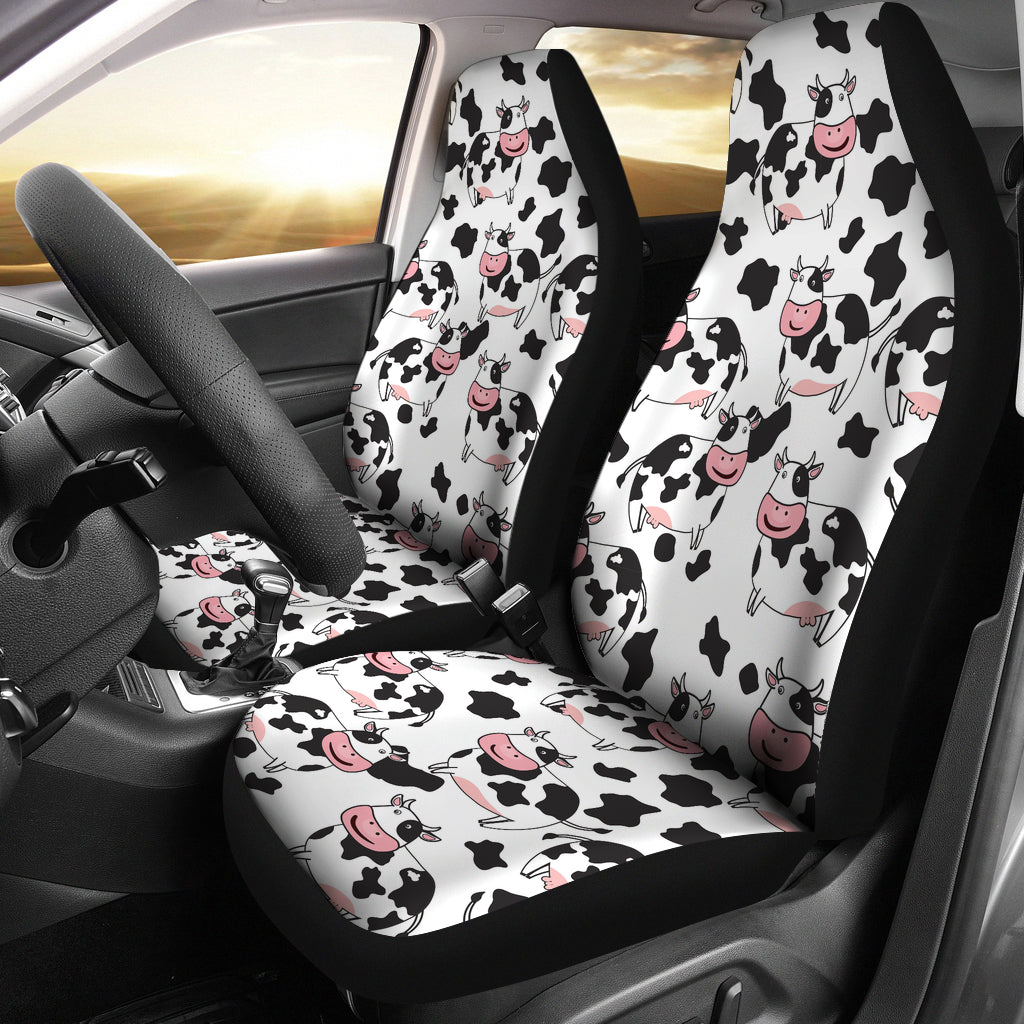 Cow Car Seat Covers Cute Milk Cow Pattern Seat Covers Black White