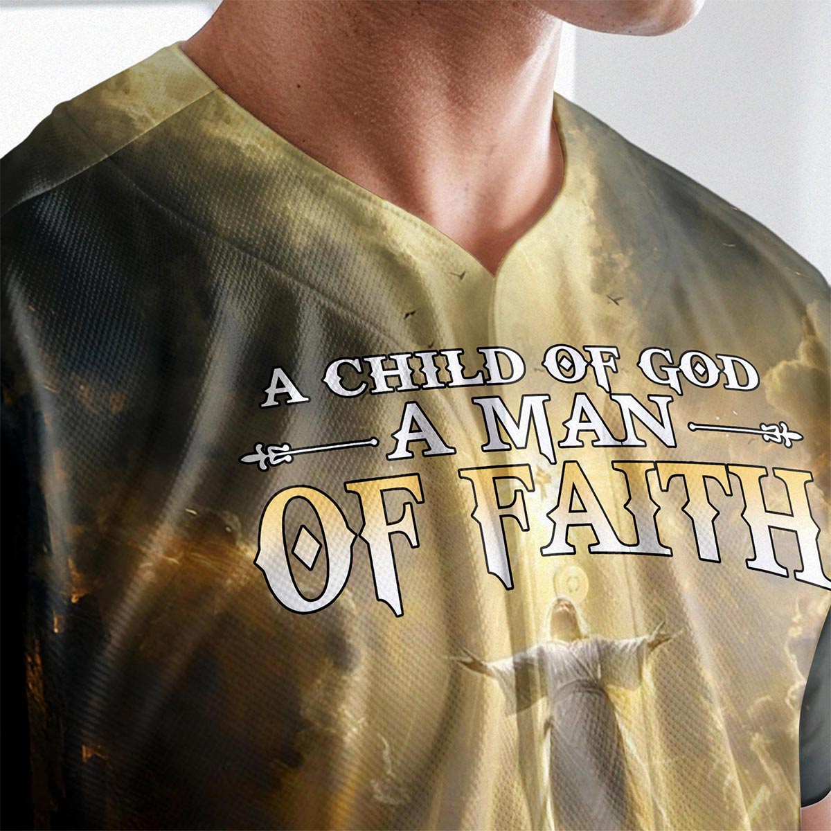 A Child Of God A Man Of Faith A Warrior Of Christ Baseball Jersey Bundle