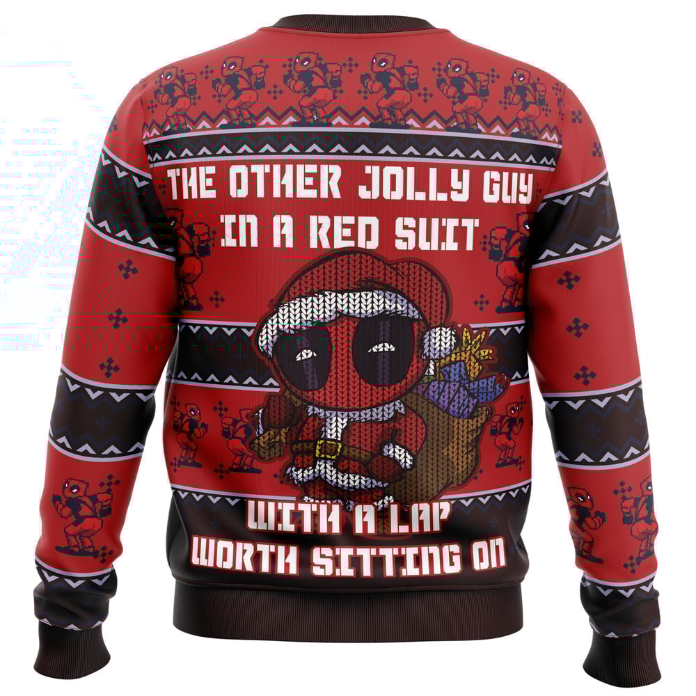 Deadpool Jolly Red Guy Ugly Christmas Sweater