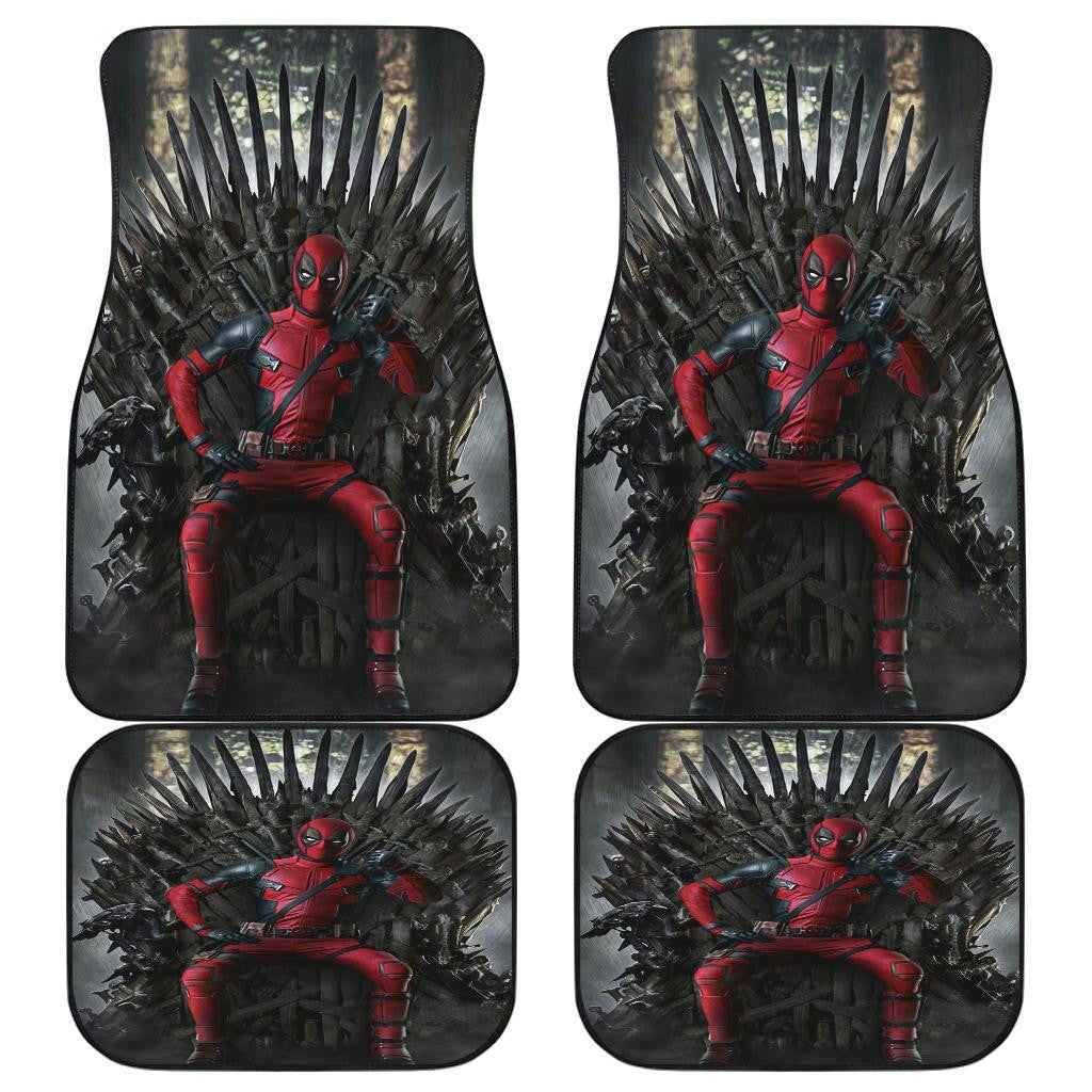 MV Car Floor Mats MV Deadpool Sitting On The Throne Car Mats